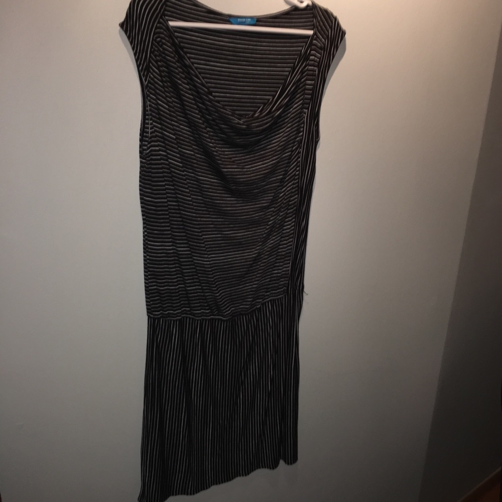 Gray stripe dress